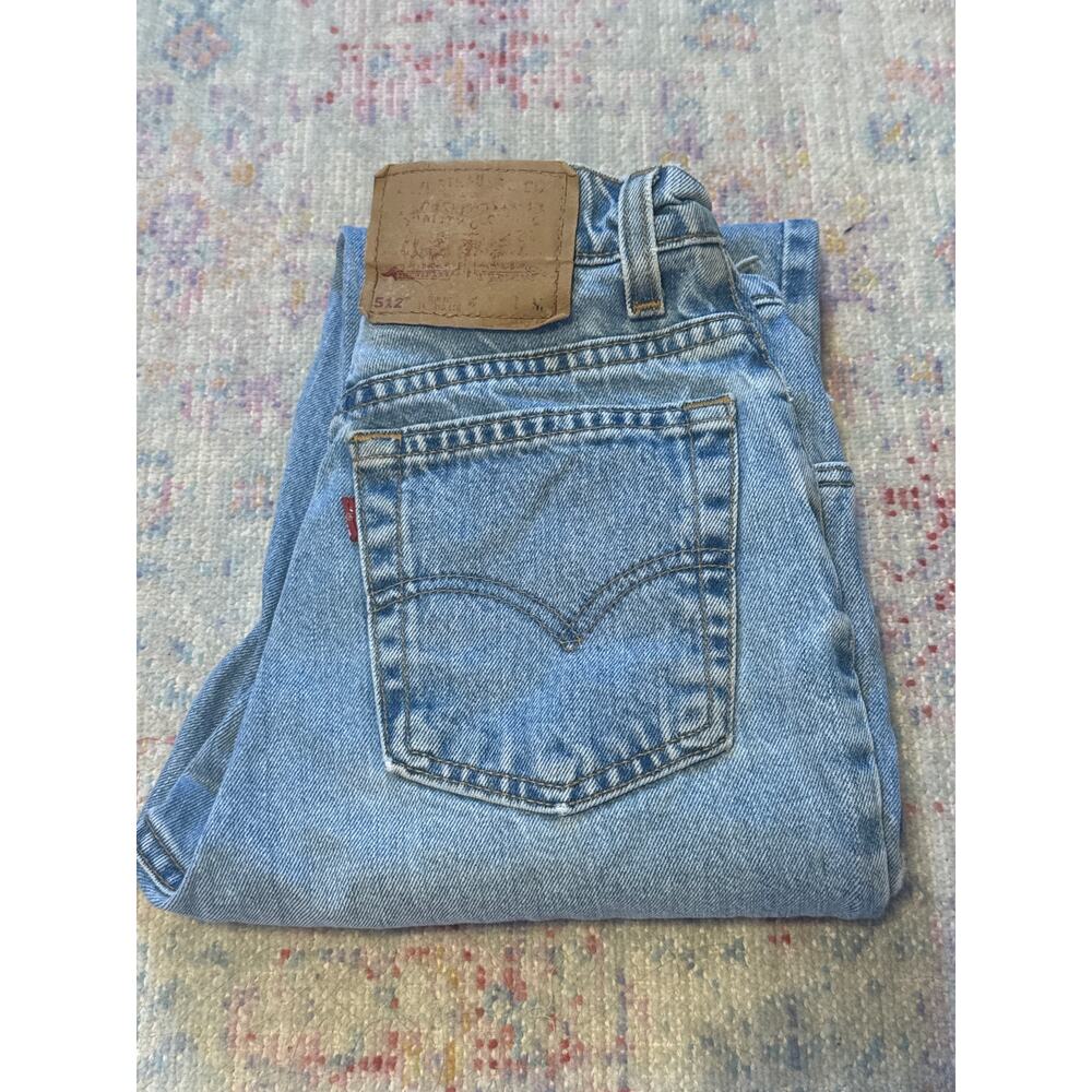 Vintage 90s Levi's 512 Slim‎ Fit Tapered Jeans, Light Blue,